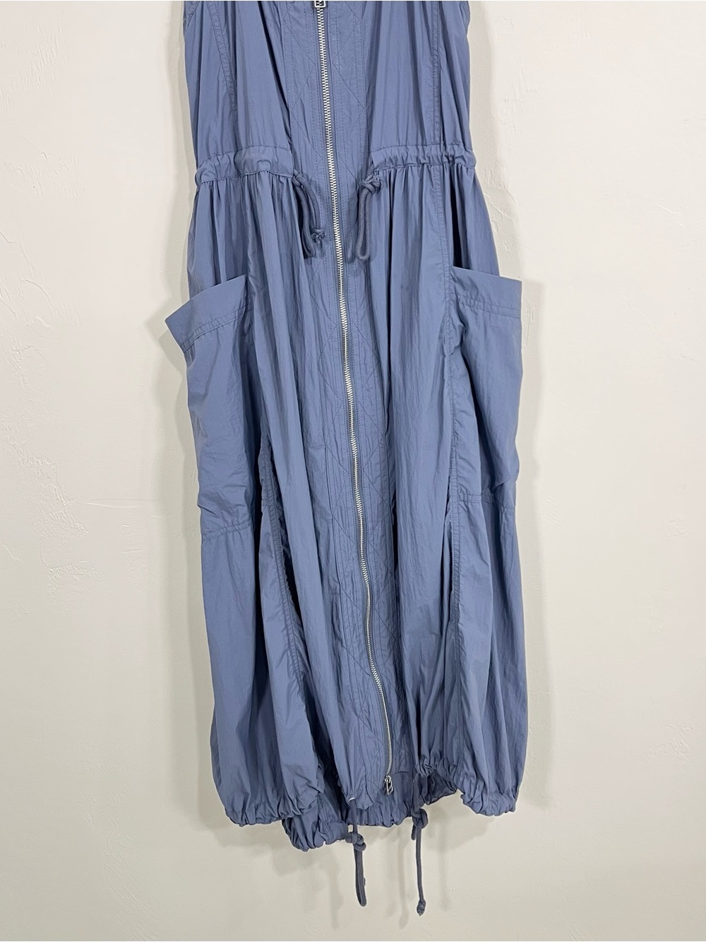Anthropologie Daily Practice Free Fall Midi Dress Slate Blue Size Med Utility - Picture 4 of 10